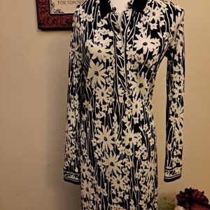 Ladies Black and White Dress, Size 8